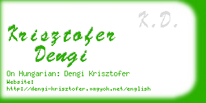 krisztofer dengi business card